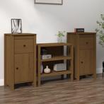 vidaXL Dressoirs 2 st 40x35x80 cm massief grenenhout, Huis en Inrichting, Kasten | Dressoirs, Minder dan 50 cm, Verzenden, Nieuw