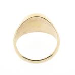 Tricolor gouden heren zegelring (herenring, Gouden Ringen), Sieraden, Tassen en Uiterlijk, Ringen, Gebruikt, Overige kleuren, 20 of groter