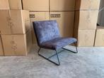 Veiling - Fauteuil Casper - Velours - Velvet - Antraciet - G, Huis en Inrichting, Fauteuils, Nieuw