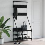 vidaXL Kledingrek met schoenenrek 80x40x184 cm zwart, Kleding | Dames, Kledingrekken, Verzenden, Nieuw
