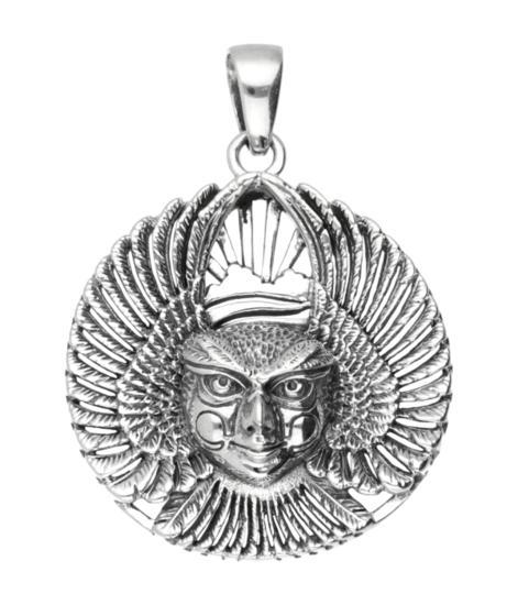 Zilveren Ariël God van de vogels kettinghanger, Sieraden, Tassen en Uiterlijk, Kettinghangers, Verzenden