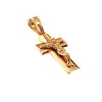 18 Krt. Gouden hanger van een kruis met corpus | Vintage, Sieraden, Tassen en Uiterlijk, Bedels, Ophalen of Verzenden, Gebruikt