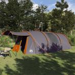 vidaXL Tunneltent met dak Grijs en Oranje 740 x 370 x 220 cm, Caravans en Kamperen, Verzenden, Nieuw