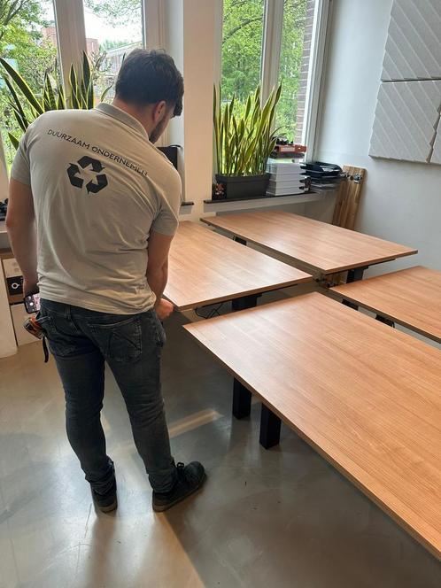 Ahrend Duo Bureau Elektrisch - Duo Werkplek - Refurbished, Huis en Inrichting, Bureaus, Stabureau, Zo goed als nieuw, Elektrisch