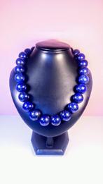 Blauwe lapis lazuli ketting Ronde kralen - Hoogte: 50 cm -, Antiek en Kunst
