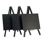 Mini ezel krijtborden set | Zwart | 3 stuks | 24,4x15x13,5cm, Verzenden, Nieuw in verpakking