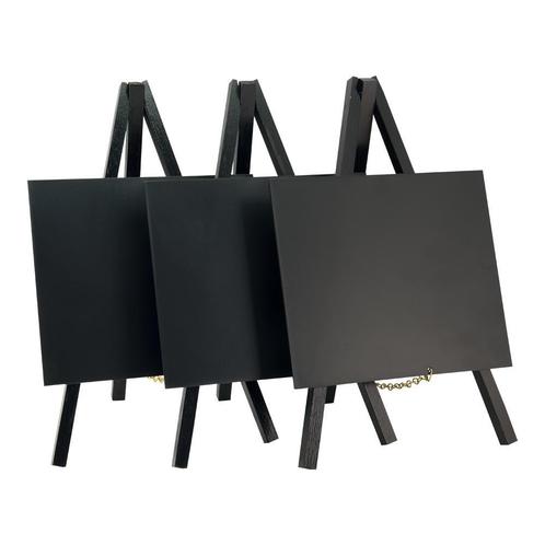 Mini ezel krijtborden set | Zwart | 3 stuks | 24,4x15x13,5cm, Zakelijke goederen, Horeca | Keukenapparatuur, Nieuw in verpakking