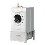Wasmachine sokkel verhoger met lade 63x54x31 tot 150 kg wit, Nieuw, Verzenden