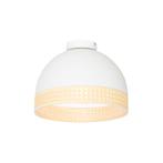 Oosterse plafondlamp wit met rotan 30 cm - Magna Rotan, Nieuw, Overige materialen, Oosters