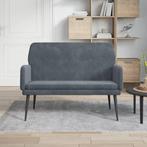 vidaXL Bankje 108x79x79 cm fluweel donkergrijs, Verzenden, Nieuw, Stof, Minder dan 150 cm