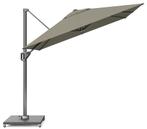 Voyager T1 zweefparasol 250x250 cm taupe met 75 KG voet en, Tuin en Terras, Parasols, Ophalen of Verzenden, Nieuw