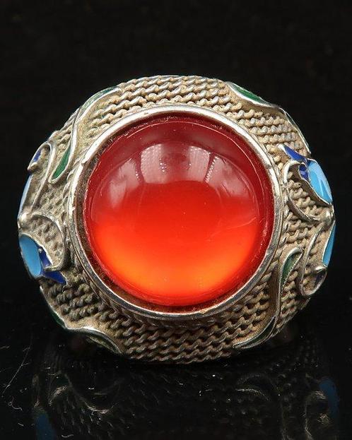 Boeddhistische ring - Vlinder - Geluk en bescherming -, Antiek en Kunst, Antiek | Boeken en Bijbels