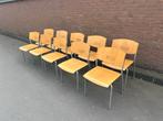 (10) Ahrend stapelbare stoelen – hout &amp; staal, Ophalen, Bruin, Nieuw, Vijf, Zes of meer stoelen