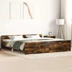 vidaXL Bedframe met hoofd- en voeteneinde gerookt eiken, Bruin, Verzenden, 200 cm, 160 cm