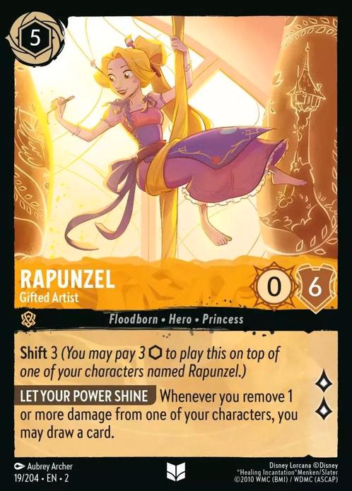 [19/204][S2] - RAPUNZEL - Gifted Artist Pet ENG FOIL [M/NM], Verzamelen, Disney, Verzenden