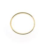 Gouden brede slavenarmband | Ø 60,5 mm (tijdloos sieraad), Sieraden, Tassen en Uiterlijk, Armbanden, Ophalen of Verzenden, Gebruikt