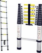 Herzberg HG-5260: Aluminum Telescopic Ladder 2.60M, Doe-het-zelf en Verbouw, Ladders en Trappen, Nieuw, 2 tot 4 meter, Opvouwbaar of Inschuifbaar