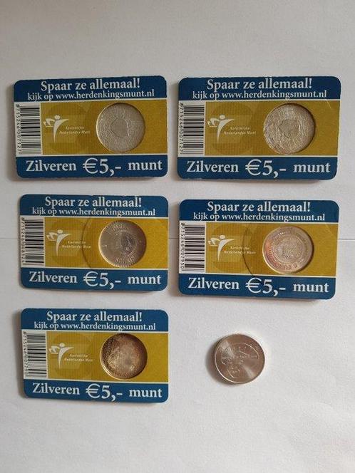 Nederland. 5 Euro 2006/2007 (6 stuks) (Zonder Minimumprijs), Postzegels en Munten, Munten | Europa | Euromunten
