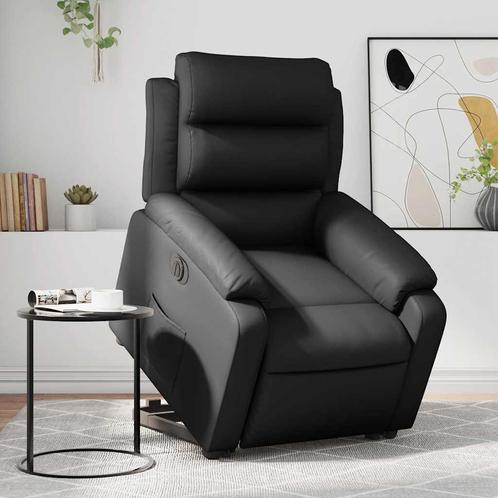 vidaXL Sta-op-stoel elektrisch kunstleer zwart, Huis en Inrichting, Fauteuils, Nieuw, Verzenden