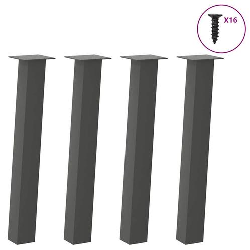 vidaXL Console tafelpoten 4 st 72 cm staal antraciet, Huis en Inrichting, Tafelonderdelen, Nieuw, Verzenden