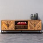 Tv-meubel Mangohout Sabia 180 cm, Huis en Inrichting, Kasten | Televisiemeubels, Verzenden, Nieuw, Overige houtsoorten, Industriële meubels