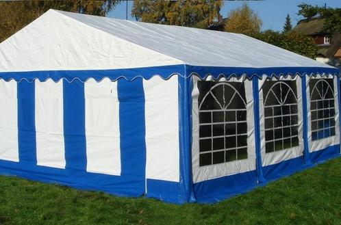 Classic Plus Partytent PVC 5x6x2 mtr Wit-Blauw (5x6 meter), Tuin en Terras, Partytenten, Partytent, Nieuw, 2 meter of meer, Verzenden