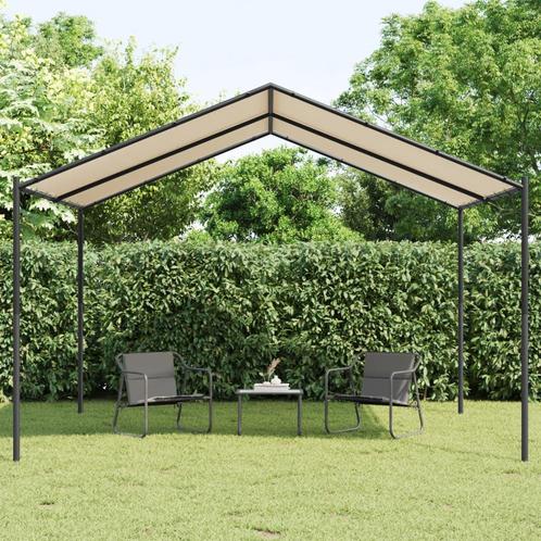 Tuinpaviljoen 4x3 m staal en stof beige (Overige), Huis en Inrichting, Overige Huis en Inrichting, Nieuw, Verzenden