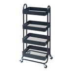 Keukentrolley Pyhäntä met 4 manden 103,5x46x35 cm zwart [en., Huis en Inrichting, Verzenden, Nieuw