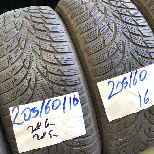 2 x Nokian WR 205-60-16 Winterbanden 6mm, Auto-onderdelen, Banden en Velgen, 16 inch, Winterbanden, 205 mm, Personenwagen, Gebruikt