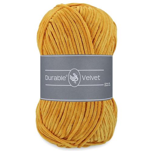 Durable Velvet - 411 mimosa - Chenille Garen, Hobby en Vrije tijd, Breien en Haken, Ophalen of Verzenden