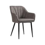 Fauteuil met Armleuningen - Grijs | Tweedekansje | OP=OP, Ophalen of Verzenden, Nieuw, Vintage
