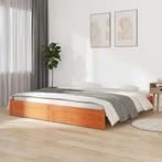 vidaXL Bedframe Wasbruin 200 x 200 cm Massief Vurenhout, Verzenden, Nieuw, Bruin, Hout