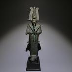 Oud-Egyptisch Brons Prachtig God Osiris. 17,5 cm H. Late