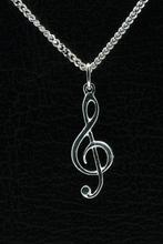 Zilveren Muzieksleutel ketting hanger - 3, Sieraden, Tassen en Uiterlijk, Verzenden, Nieuw