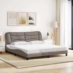 vidaXL Bedframe zonder matras Hvar stof taupe 180x200 cm, Eenpersoons, Verzenden, Nieuw, 80 cm