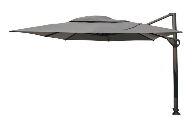4-Seasons Hacienda Zweefparasol 300x400 - Charcoal, Tuin en Terras, Parasols, Zweefparasol, Nieuw, Kantelbaar, Verzenden