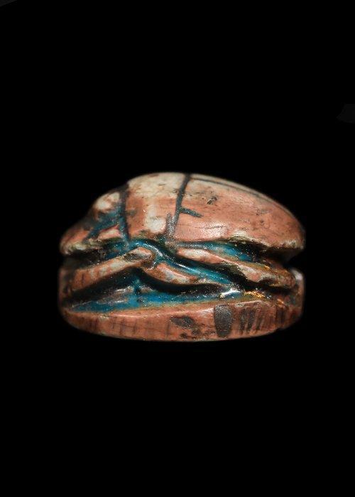 Oude Egypte, Nieuwe rijk Speksteen Scarab Toewijding aan, Antiek en Kunst, Antiek | Overige Antiek