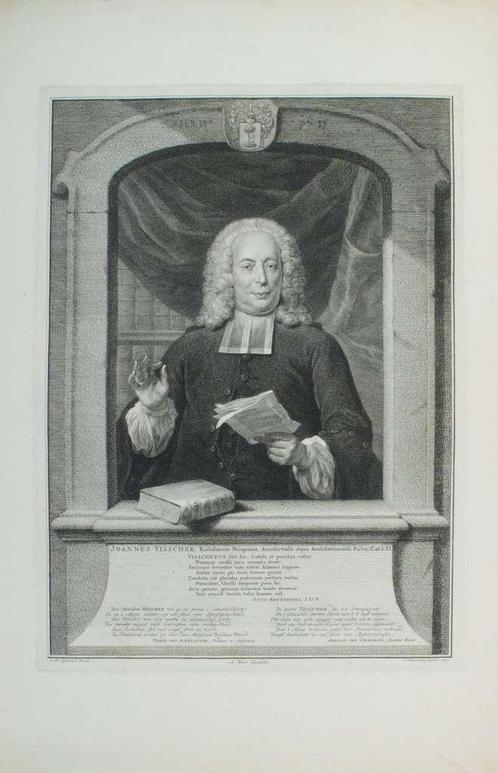 Portrait of Johannes Visscher, Antiek en Kunst, Kunst | Etsen en Gravures