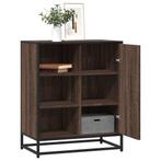 vidaXL Dressoir 62x35x76 cm bewerkt hout bruin eikenkleur, Verzenden, Nieuw, Overige houtsoorten