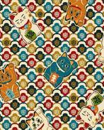 Jacquard Maneki Multicolor, Hobby en Vrije tijd, Stoffen en Lappen, Nieuw, Overige kleuren
