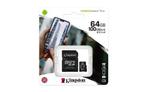 Kingston Canvas Select Plus 64GB microSDXC, Audio, Tv en Foto, Fotografie | Geheugenkaarten, Nieuw, Kingston, 64 GB, Ophalen of Verzenden