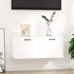 vidaXL Wandkast 80x36,5x35 cm bewerkt hout hoogglans wit, Verzenden, Nieuw