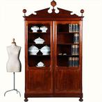 Boekenkast voor een wiskundige in massief mahonie ca 1840 Ho, Ophalen of Verzenden