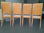 4 eetkamerstoelen Calligaris mooi door kwaliteit en eenvoud, Gebruikt, Landelijk modern, Overige kleuren, Riet of Rotan