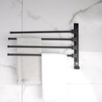Handdoekenrek Wandmontage | Zwart | Nieuw | Scherpe Prijs, Huis en Inrichting, Badkamer | Badtextiel en Accessoires, Ophalen of Verzenden