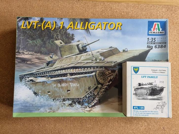 Italeri 6384 LVT-(A) 1 ALLIGATOR 1:35 SEALED + Friul tracks, Hobby en Vrije tijd, Modelbouw | Auto's en Voertuigen, Italeri, Verzenden