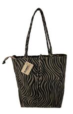 Zebra Taupe Vera Pelle wild leren shopper, Verzenden, Nieuw