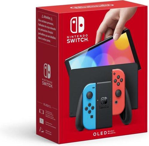 Nintendo Switch OLED - Blauw Rood - 64GB, Spelcomputers en Games, Spelcomputers | Overige, Verzenden