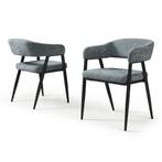 Eetkamerstoel Kohlmand set van 2 donkergrijs en zwart [en.ca, Verzenden, Nieuw