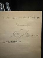 Paul Éluard - La Vie Immédiate [envoi de lauteur à François, Antiek en Kunst, Antiek | Boeken en Bijbels